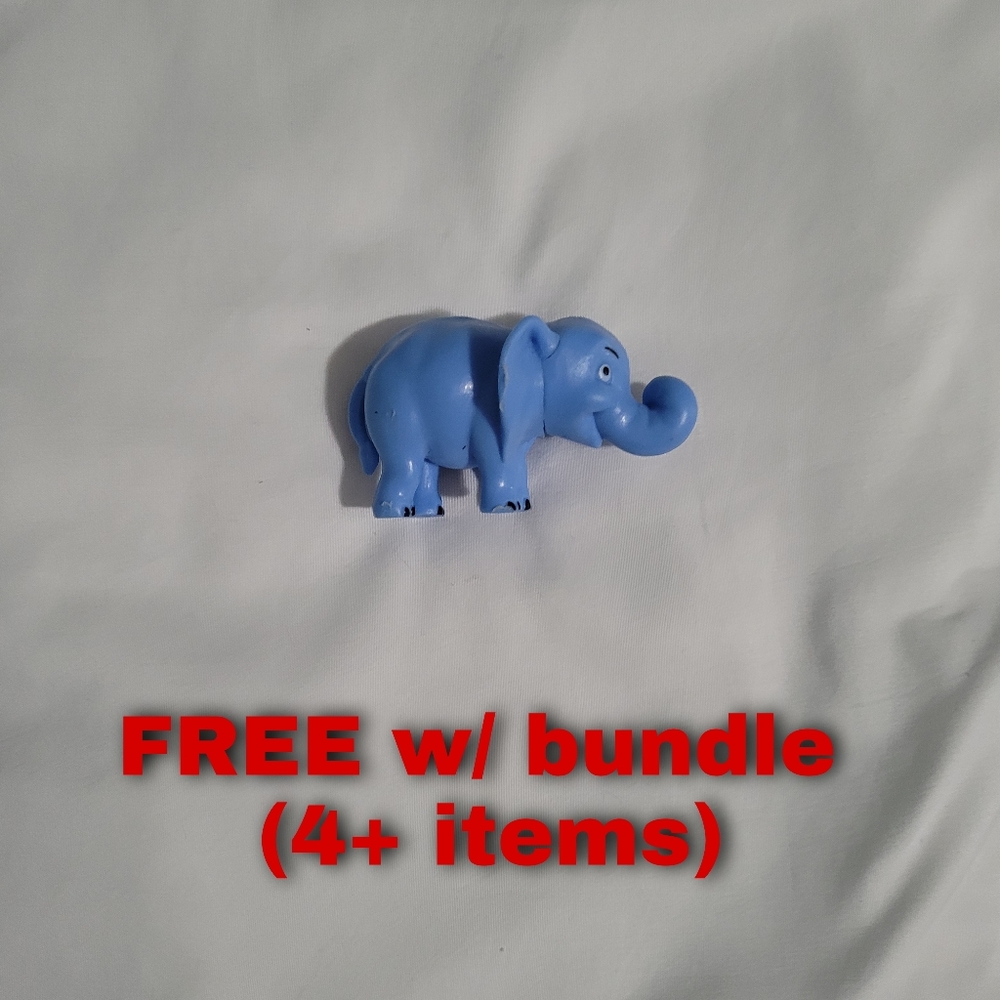 Baby Blue Elephant Toy Cute Plastic Animal Figure